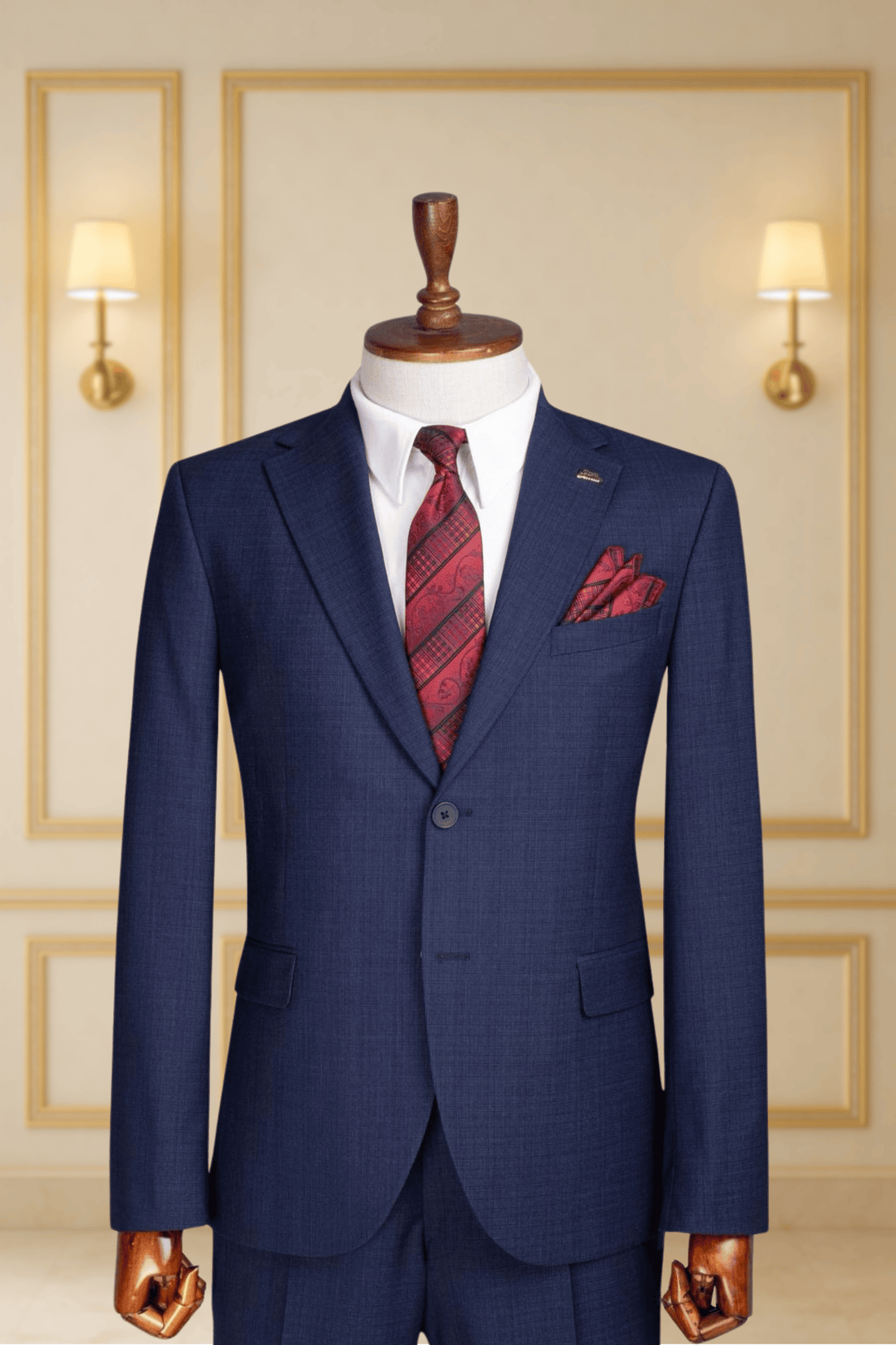 Costume 2 Pieces bleu roi uni deux boutons COSTUMES 2 PIECES MOUBARAK SHOP