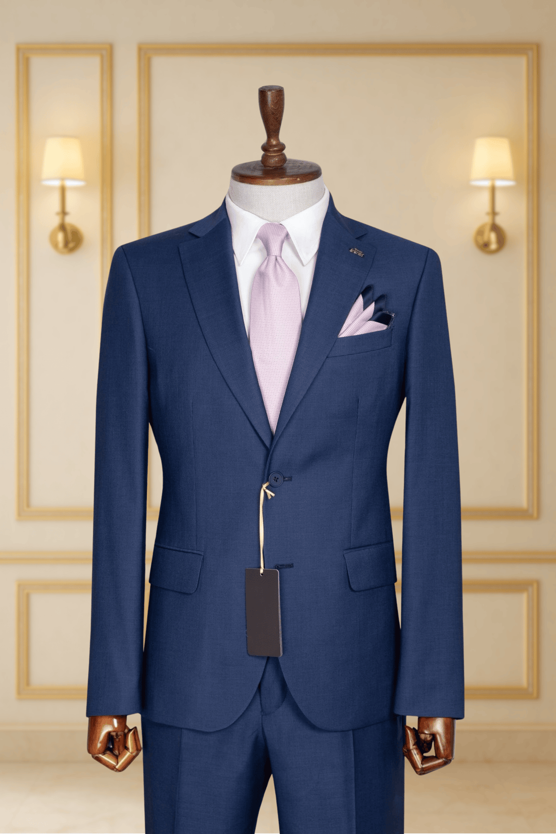 Costume 2 Pieces bleu royal uni deux boutons COSTUMES 2 PIECES MOUBARAK SHOP