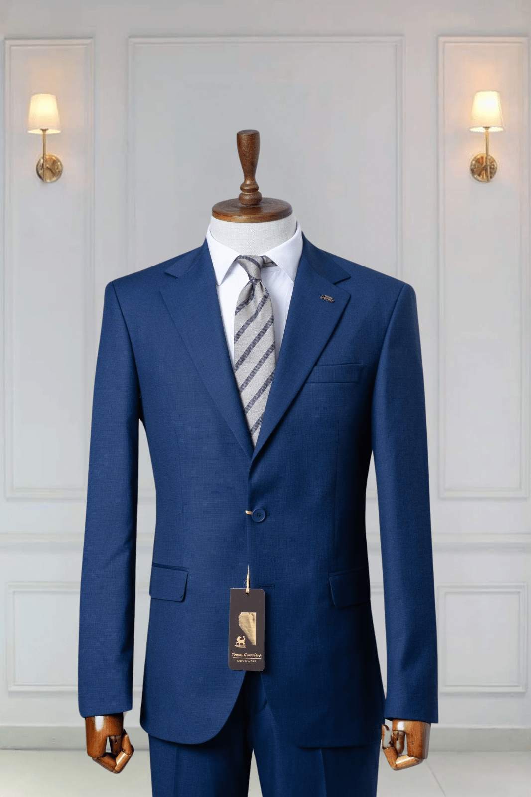 Costume 2 Pieces bleu saphir deux boutons