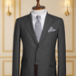 Costume 2 Pieces gris anthracite texturé deux boutons COSTUMES 2 PIECES MOUBARAK SHOP