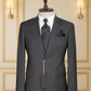 Costume 2 Pieces gris uni deux boutons COSTUMES 2 PIECES MOUBARAK SHOP