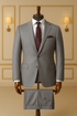 Costume Homme Gris Classique – Style Élégant COSTUMES 2 PIECES V.I.P MOUBARAK SHOP