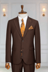 Costume 2 Pieces marron deux boutons 3 COSTUMES 2 PIECES MOUBARAK SHOP