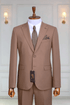 Costume 2 Pieces marron noisette deux boutons COSTUMES 2 PIECES MOUBARAK SHOP