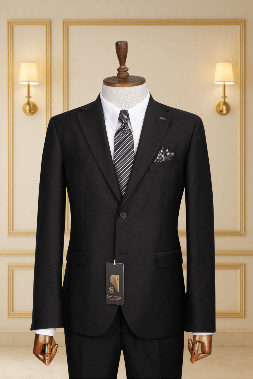 Costume 2 Pieces noir deux boutons 6 COSTUMES 2 PIECES MOUBARAK SHOP