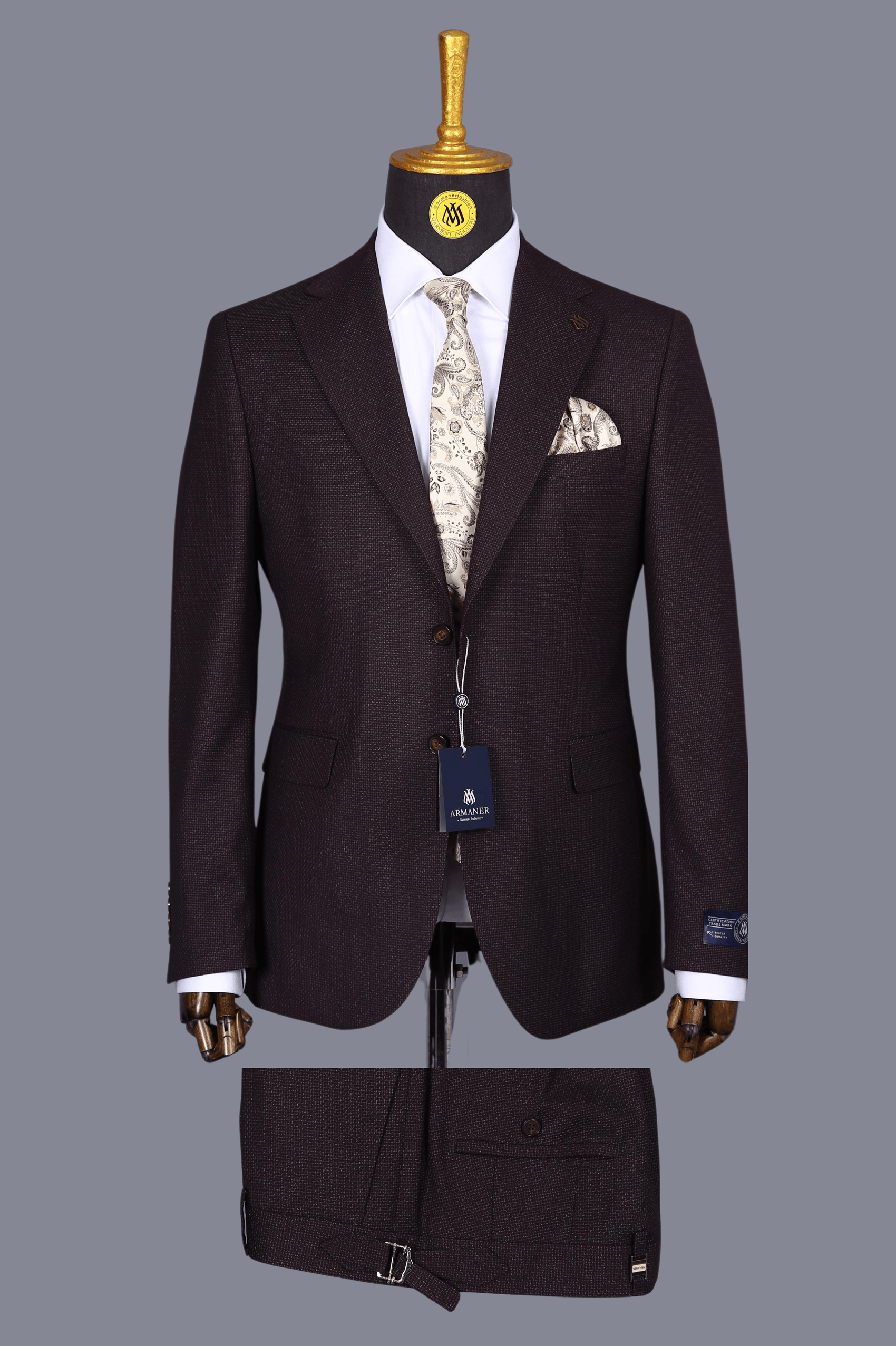 Costume 2 Pieces Rouge Bordeaux V.I.P