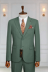 Costume 2 Pieces Vert Clair deux boutons 2 COSTUMES 2 PIECES MOUBARAK SHOP