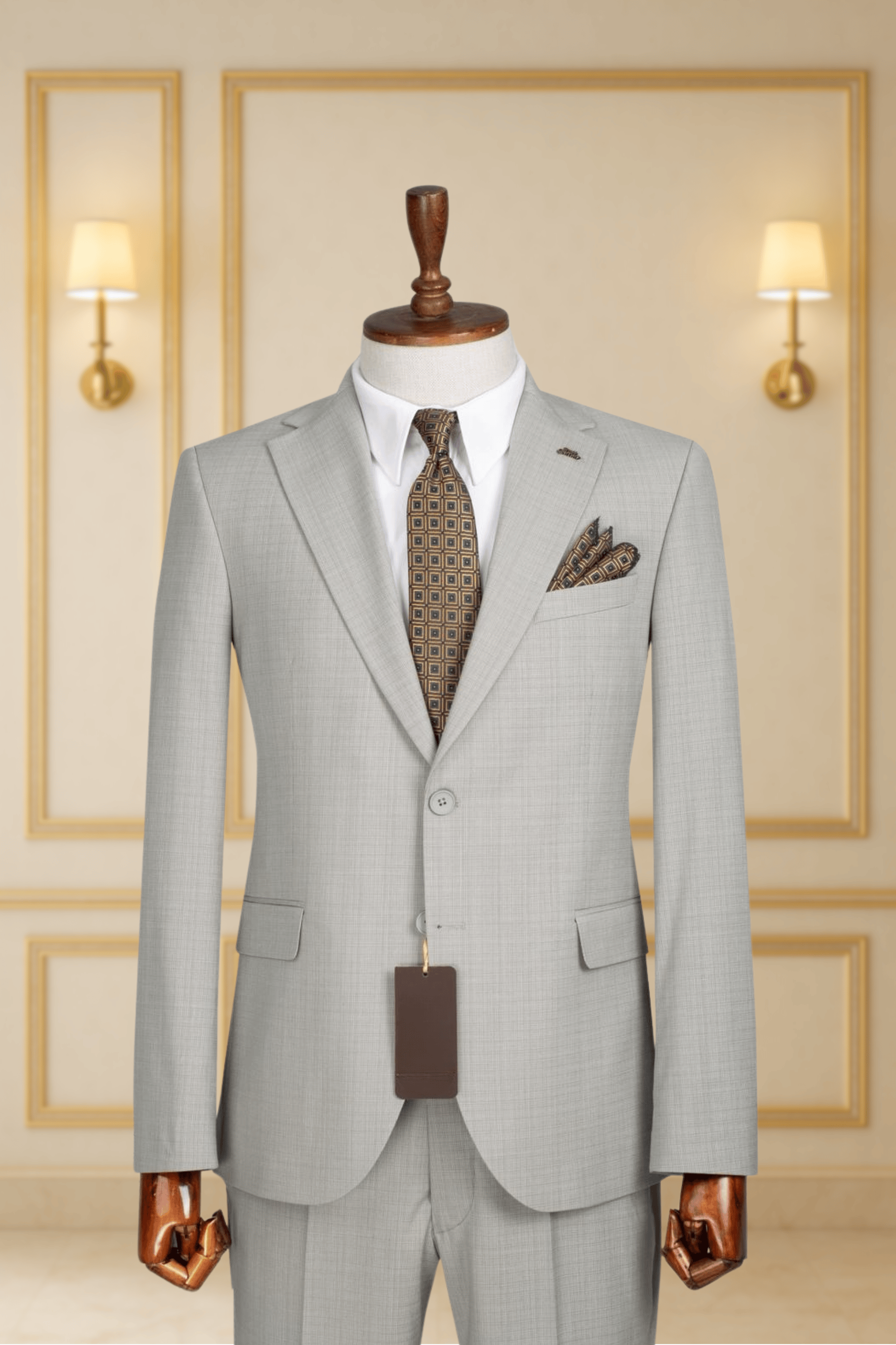 Costume 2 Pieces vert clair uni deux boutons COSTUMES 2 PIECES MOUBARAK SHOP