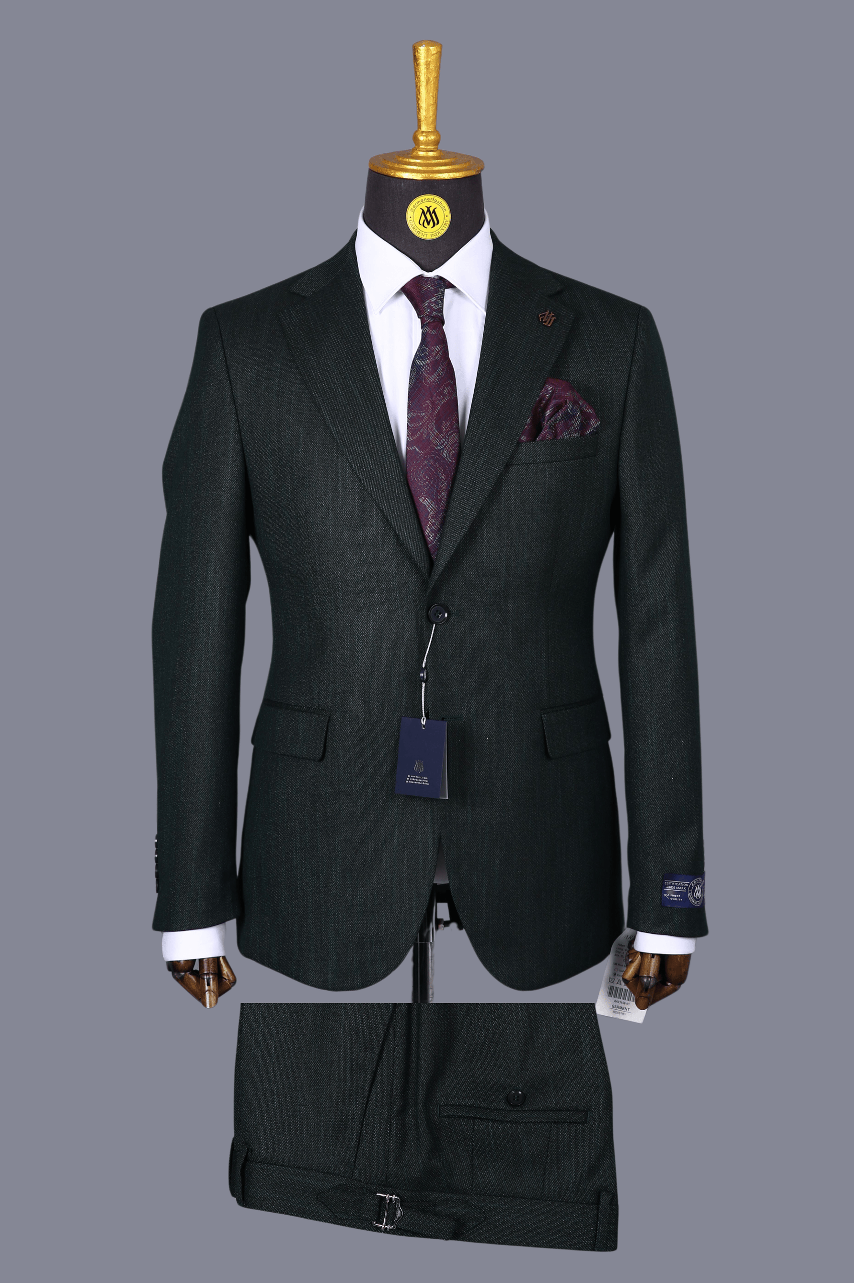 Costume 2 Pieces Vert Motif V.I.P 2
