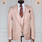 Costume 3 Pieces Beige Un Bouton V.I.P 3 COSTUMES 3 PIÈCES MOUBARAK SHOP