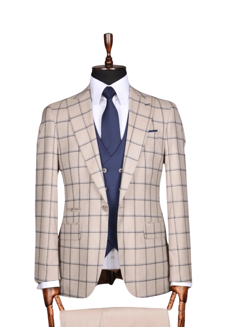 Costume 3 Pieces Deux Tons Gris 3 - 3