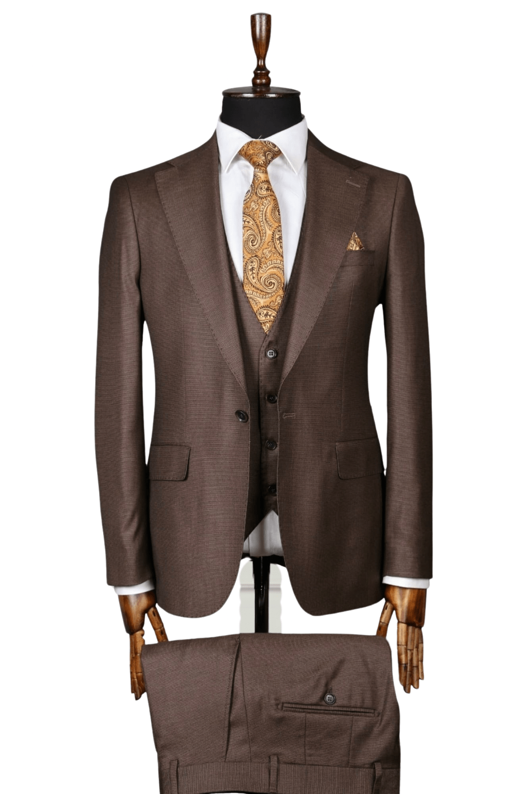 Costume 3 Pieces Marron Motif 3
