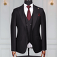 Costume 3 Pieces Noir Un Bouton 3 COSTUMES 3 PIÈCES MOUBARAK SHOP