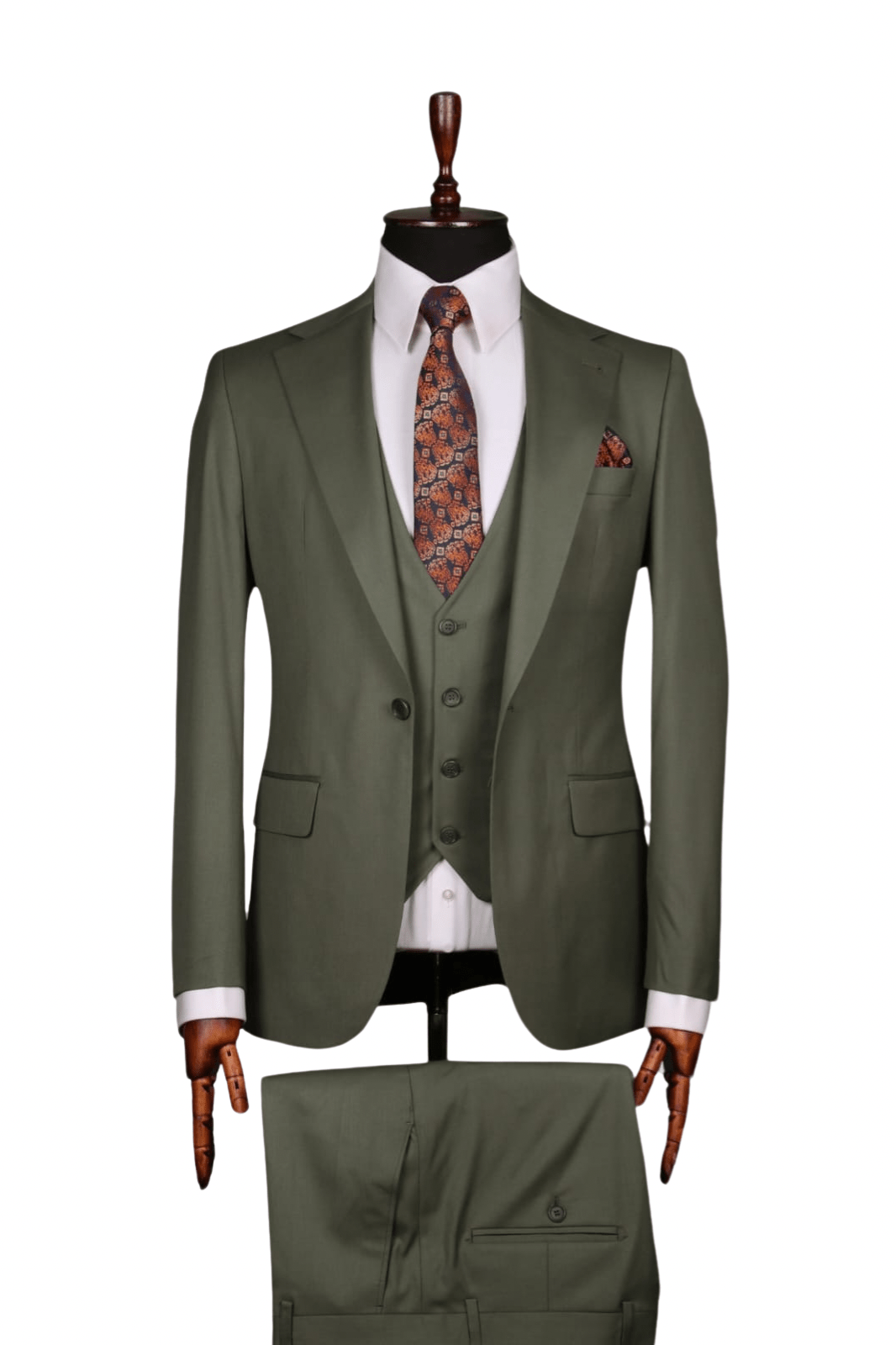 Olive Green 3 Piece Suit