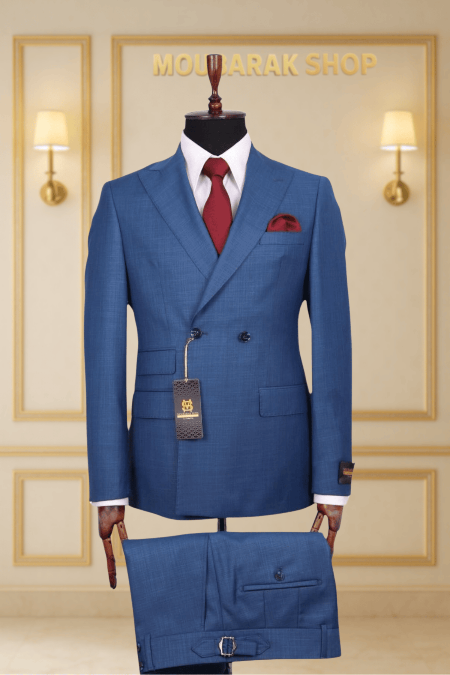 COSTUME CROISÉ 2X1 BLEU COBALT – LE DIPLOMATE | MOUBARAK SUITS COSTUMES CROISÉS MOUBARAK SHOP
