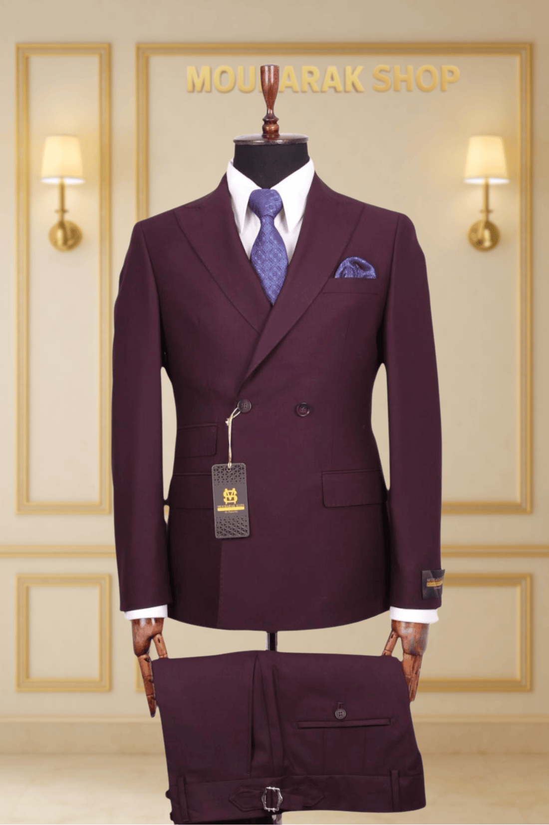 COSTUME CROISÉ 2X1 ROUGE BORDEAUX – LE DIPLOMATE | MOUBARAK SUITS COSTUMES CROISÉS MOUBARAK SHOP