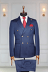 Costume Croisé Bleu Marine 6 Boutons Dorés 4 COSTUMES CROISÉS MOUBARAK SHOP