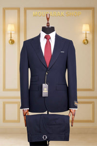 Costume Deux Pièces Bleu Nuit à Rayure - MOUBARAK SUITS COSTUMES 2 PIECES MOUBARAK SHOP