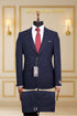 Costume Deux Pièces Bleu Nuit à Rayure - MOUBARAK SUITS COSTUMES 2 PIECES MOUBARAK SHOP