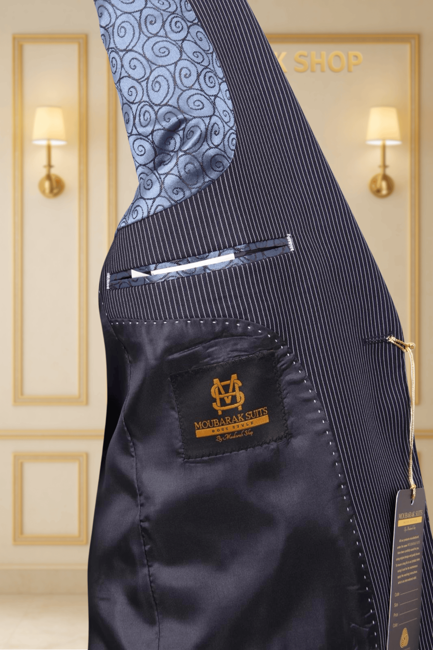 Costume Deux Pièces Bleu Rayé - MOUBARAK SUITS COSTUMES 2 PIECES MOUBARAK SHOP