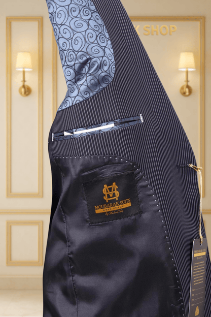 Costume Deux Pièces Bleu Rayé - MOUBARAK SUITS COSTUMES 2 PIECES MOUBARAK SHOP