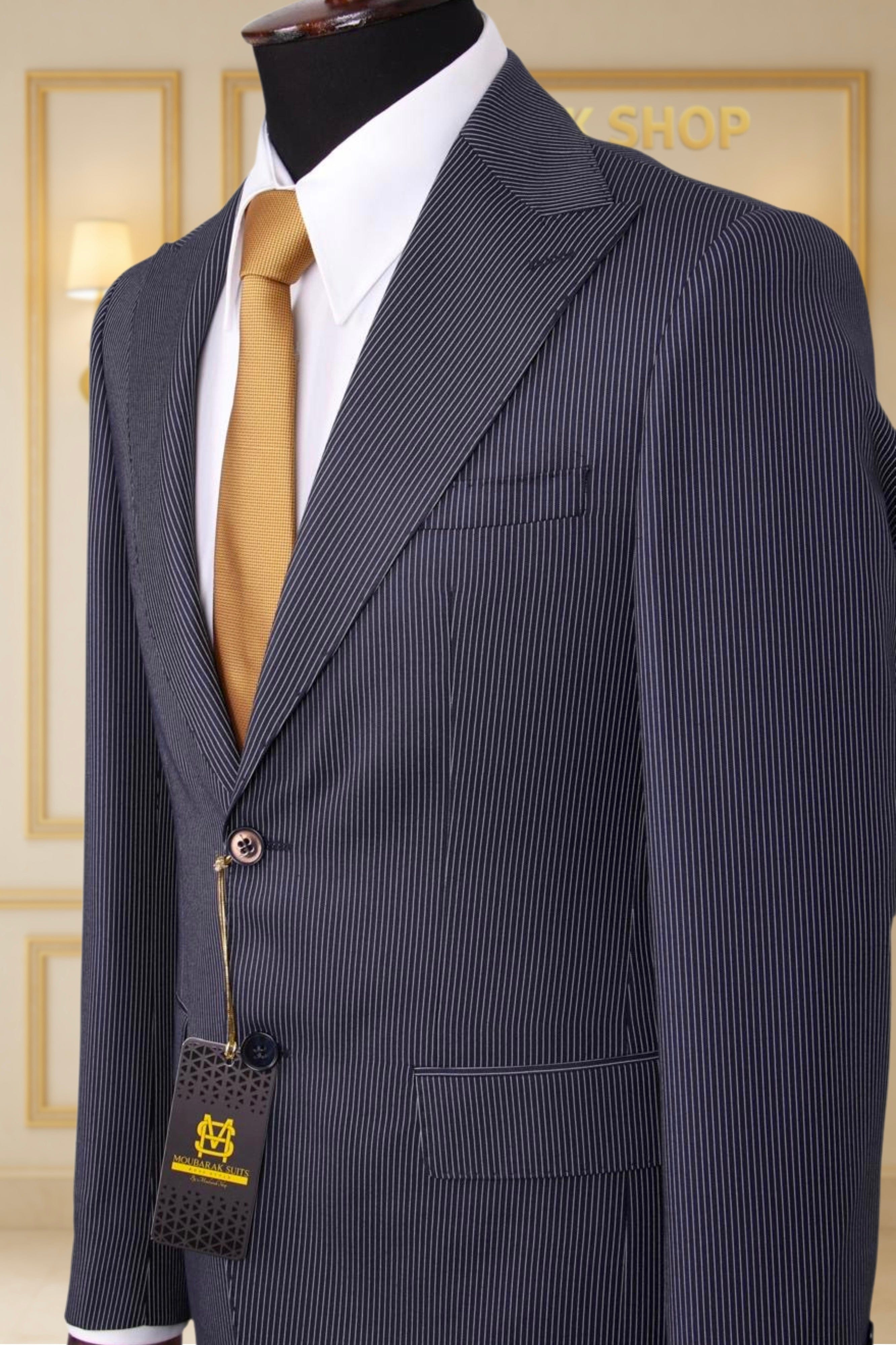 Costume Deux Pièces Bleu Rayé - MOUBARAK SUITS COSTUMES 2 PIECES MOUBARAK SHOP