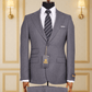 Costume Deux Pièces Gris Clair Motif - MOUBARAK SUITS COSTUMES 2 PIECES MOUBARAK SHOP