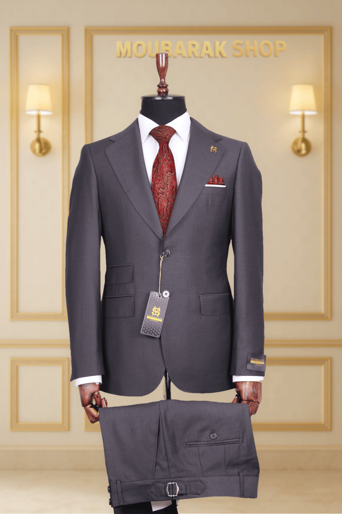 Costume Deux Pièces Gris - MOUBARAK SUITS COSTUMES 2 PIECES MOUBARAK SHOP