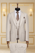 Costume Homme 3 Pièces Beige Clair Uni V.I.P COSTUMES 3 PIÈCES MOUBARAK SHOP