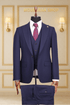 Costume Homme 3 Pièces Bleu Royal Uni V.I.P COSTUMES 3 PIÈCES MOUBARAK SHOP