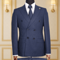 Costume Homme Croisé 6 Boutons Bleu Nuit à Fines Rayures V.I.P COSTUMES CROISÉS MOUBARAK SHOP