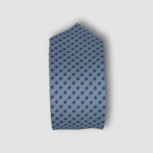 Cravate Bleu Ciel à Motifs Losanges Bleutés CV00040 CRAVATE UNIQUE MOUBARAK SHOP