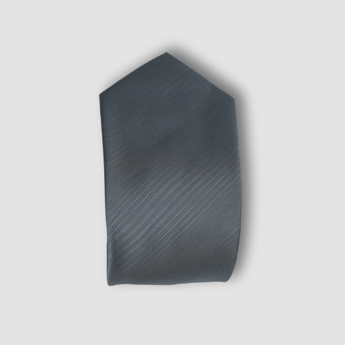Cravate Gris Anthracite à Fines Rayures Ton sur Ton CV00034 CRAVATE UNIQUE MOUBARAK SHOP