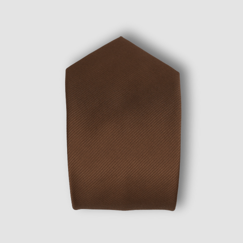 Cravate Marron à Fines Rayures Ton sur Ton CV00042 CRAVATE UNIQUE MOUBARAK SHOP