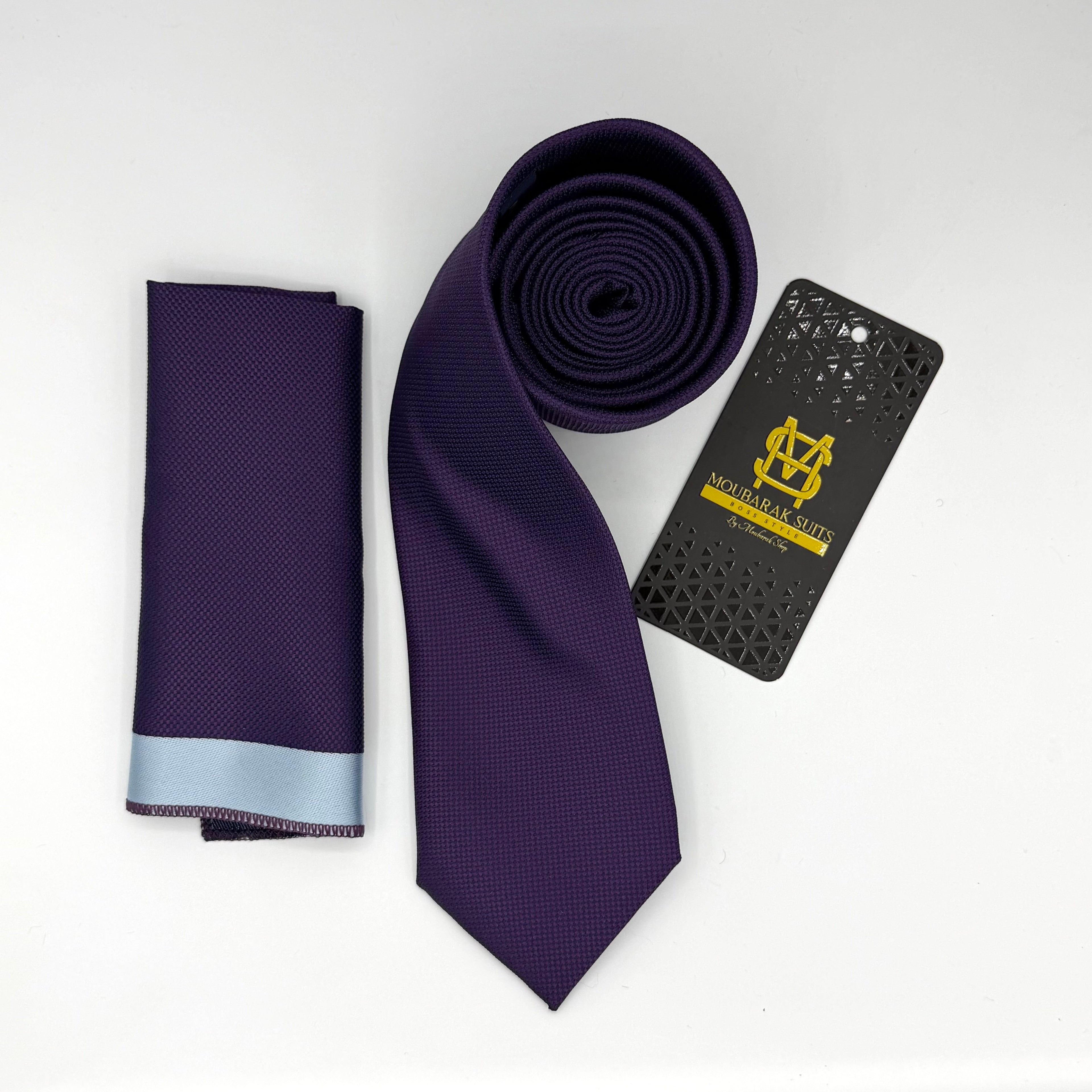 Cravate Pochette CVP146 - Violet CRAVATE POCHETTE MOUBARAK SHOP