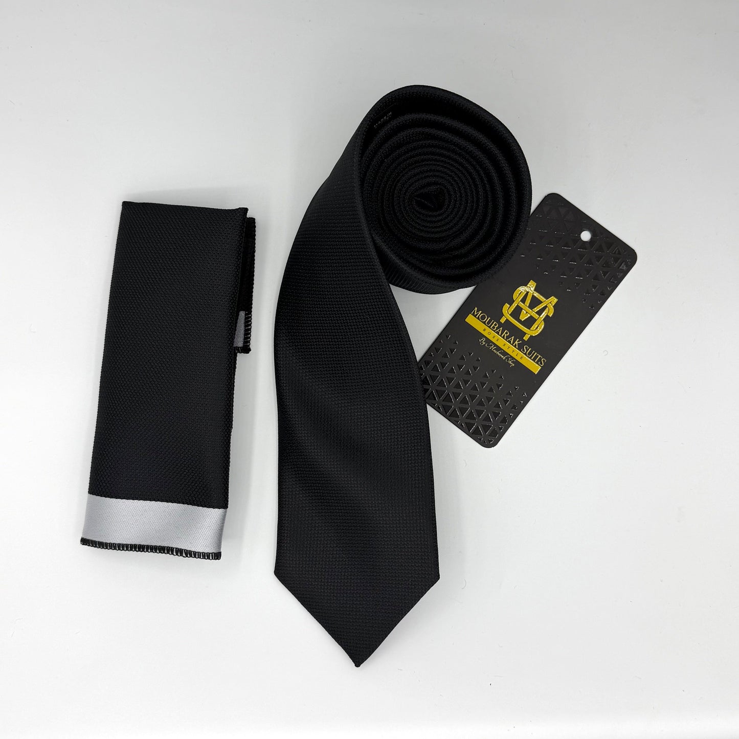 Cravate Pochette CVP156 - Noir CRAVATE POCHETTE MOUBARAK SHOP