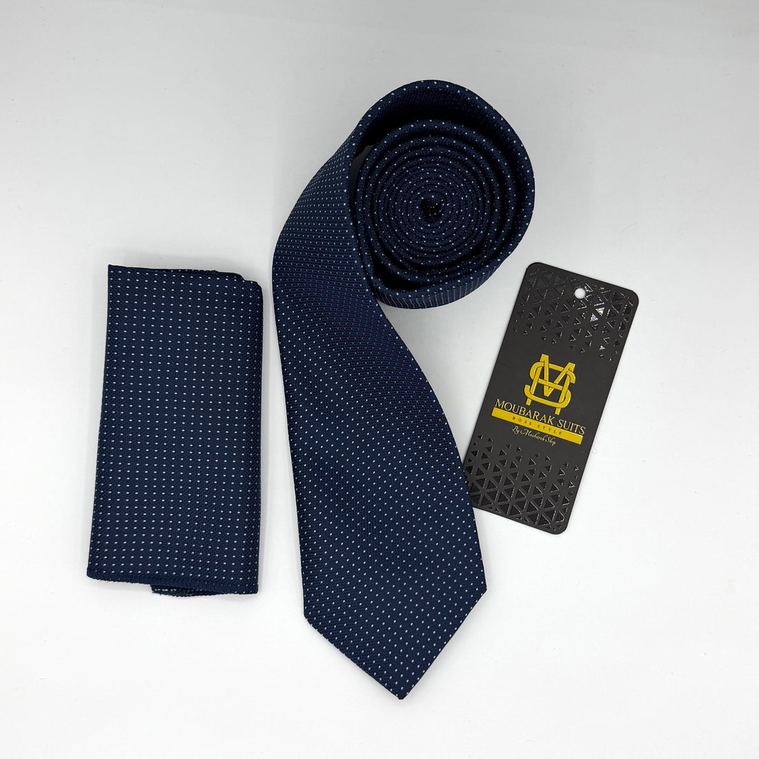 Cravate Pochette CVP165 - Bleu Motif CRAVATE POCHETTE MOUBARAK SHOP