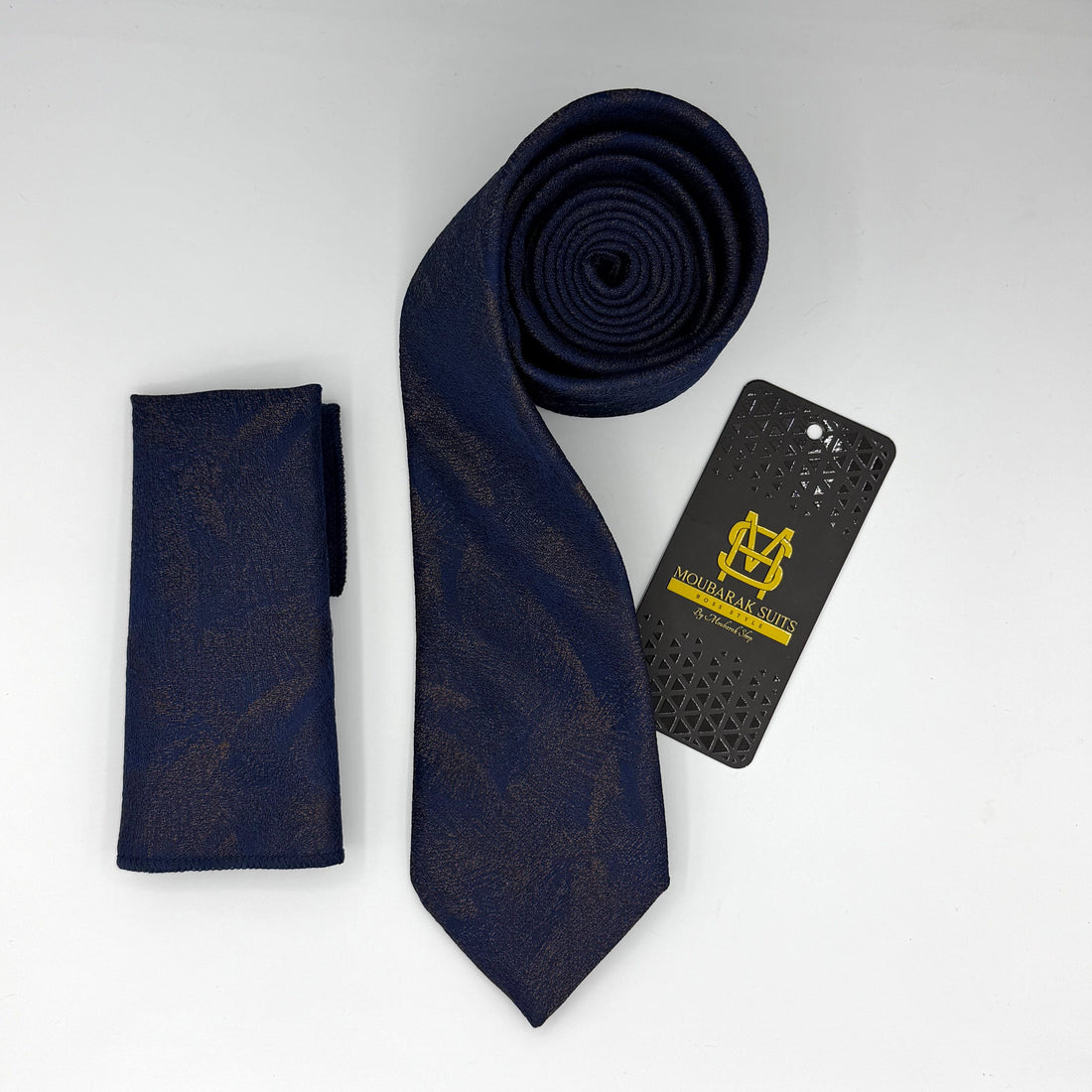 Cravate Pochette CVP167 - Bleu Motif CRAVATE POCHETTE MOUBARAK SHOP