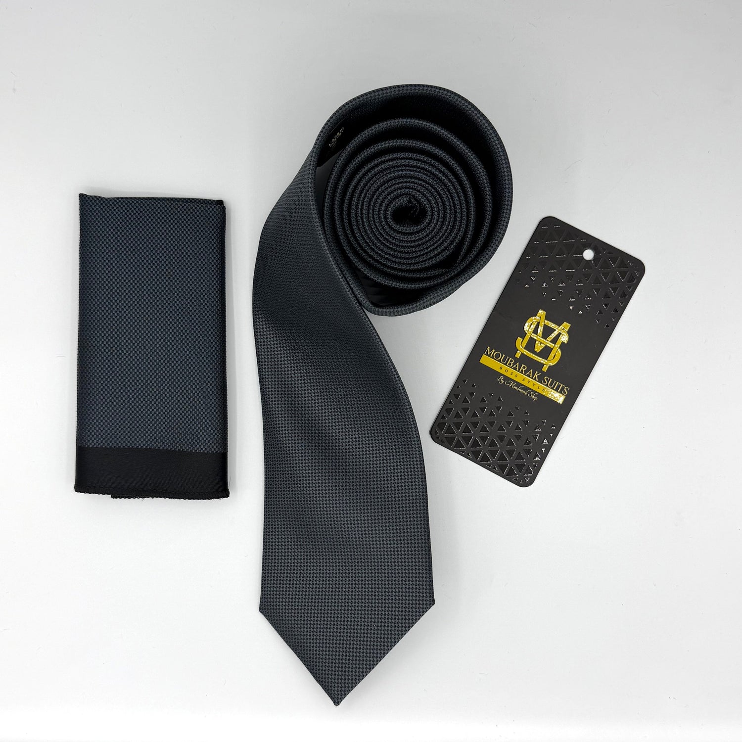 Cravate Pochette CVP172 - Gris CRAVATE POCHETTE MOUBARAK SHOP