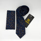 Cravate Pochette CVP178 - Bleu Motif CRAVATE POCHETTE MOUBARAK SHOP