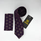 Cravate Pochette CVP185 - Violet Motif CRAVATE POCHETTE MOUBARAK SHOP