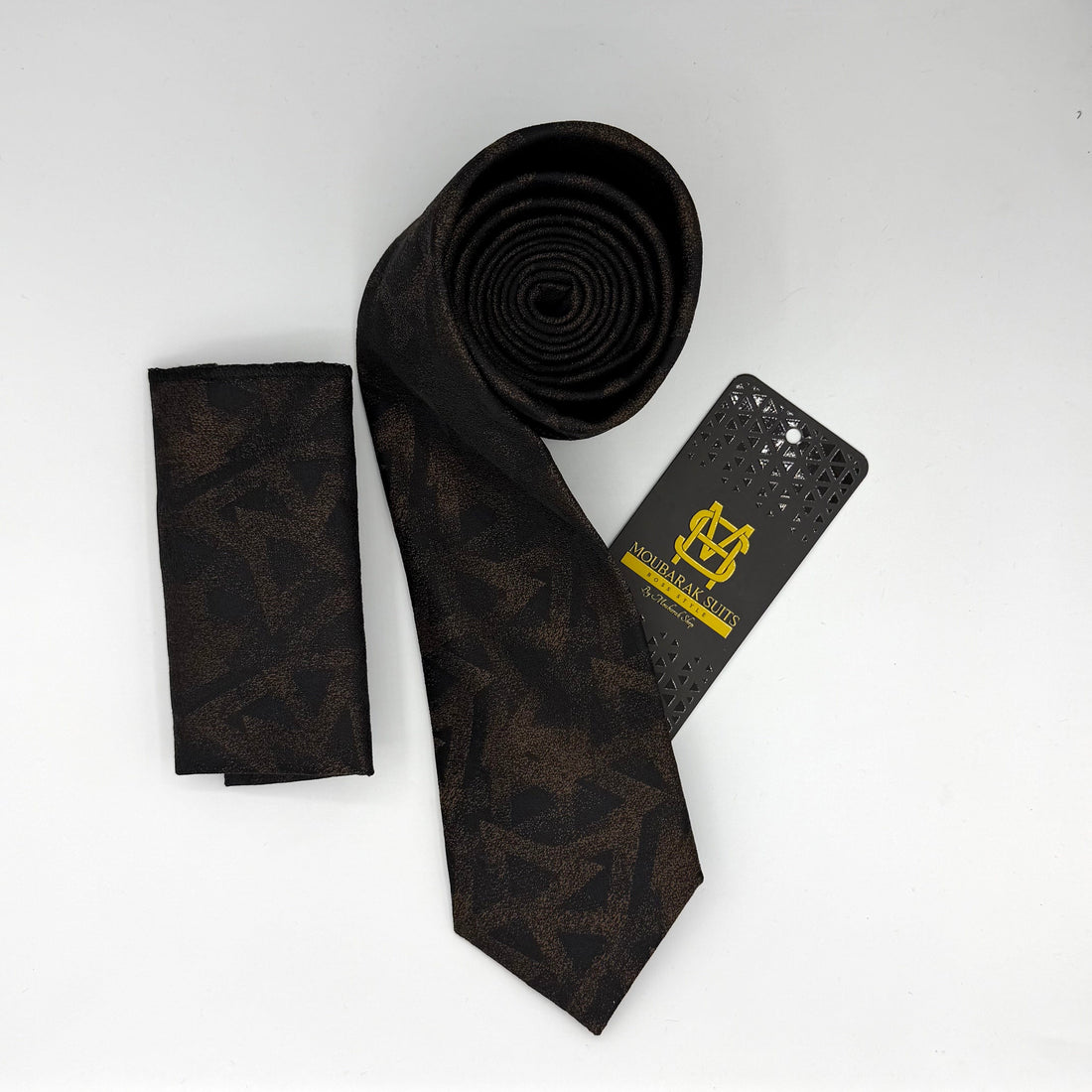 Cravate Pochette CVP187 - Noir Motif CRAVATE POCHETTE MOUBARAK SHOP