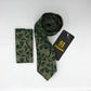 Cravate Pochette CVP192 - Vert Motif CRAVATE POCHETTE MOUBARAK SHOP