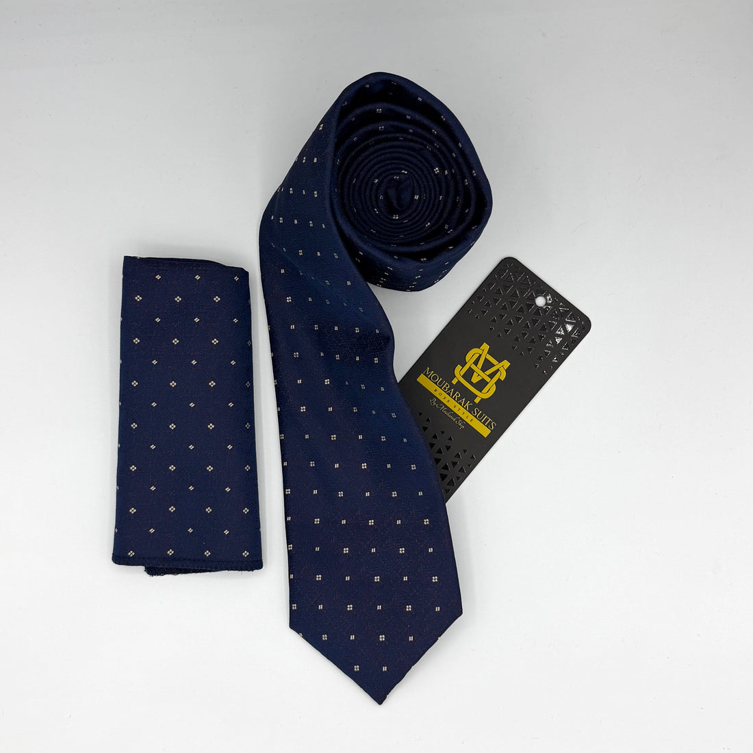 Cravate Pochette CVP203 - Bleu Motif CRAVATE POCHETTE MOUBARAK SHOP