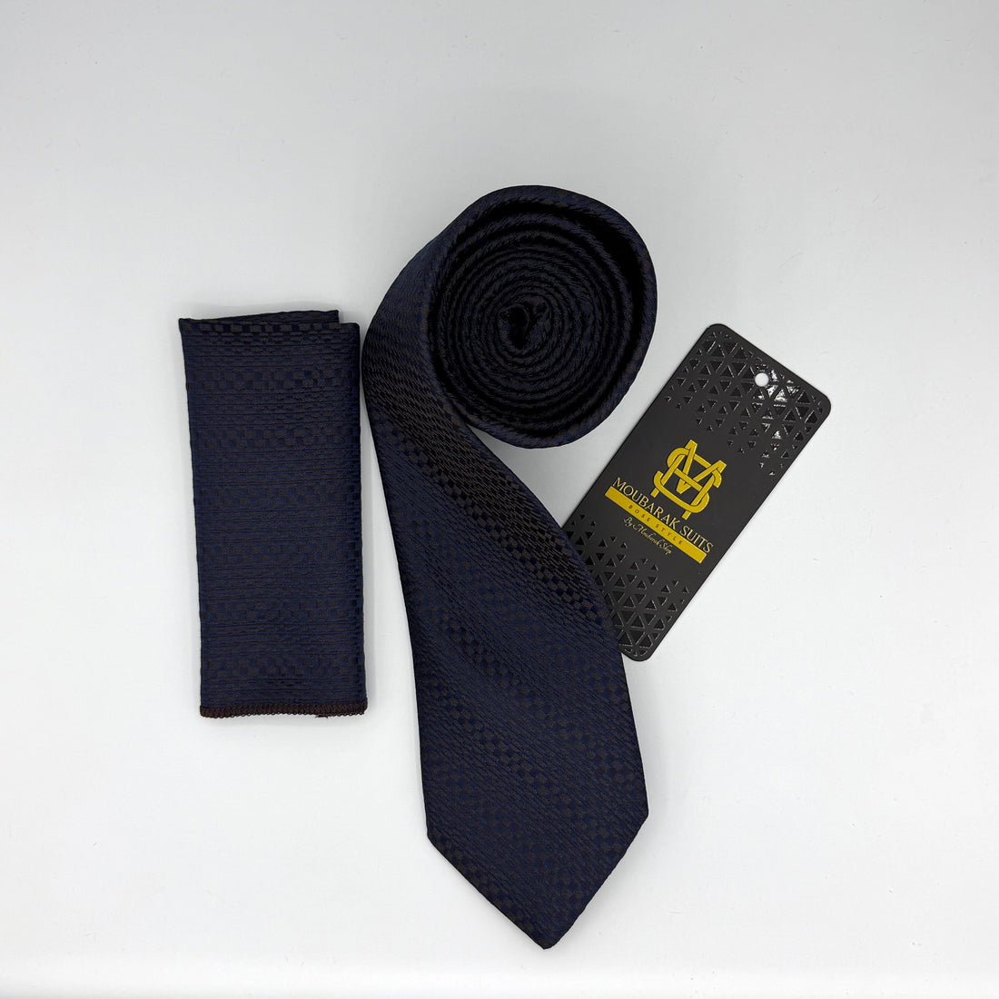 Cravate Pochette CVP205 - Bleu Motif CRAVATE POCHETTE MOUBARAK SHOP