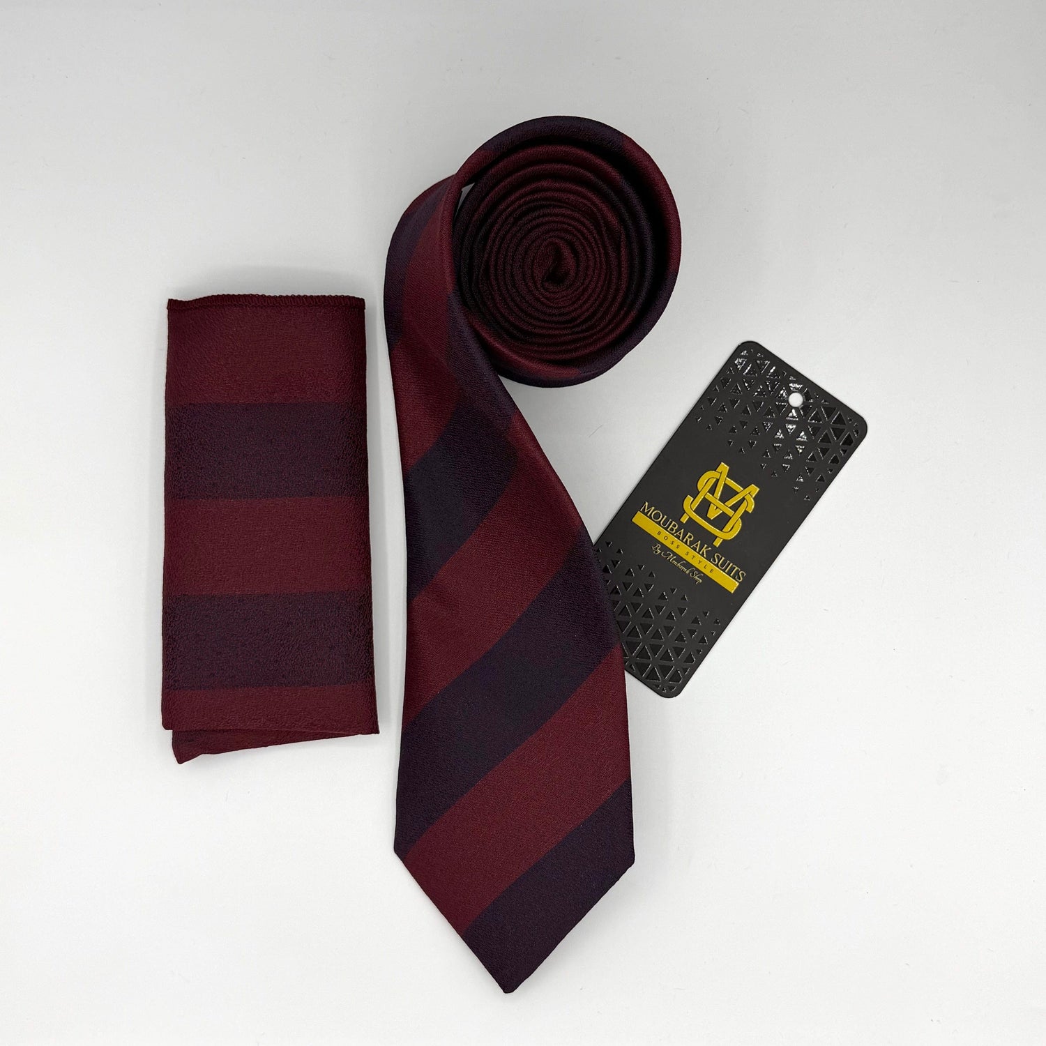 Cravate Pochette CVP210 - Rouge Motif CRAVATE POCHETTE MOUBARAK SHOP