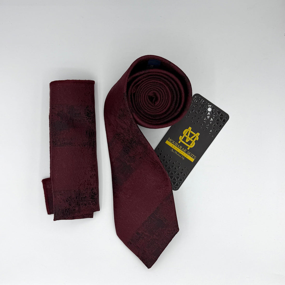 Cravate Pochette CVP212 - Rouge Motif CRAVATE POCHETTE MOUBARAK SHOP