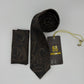 Cravate Pochette CVP215 - Noir Motif CRAVATE POCHETTE MOUBARAK SHOP