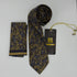 Cravate Pochette CVP220 - Jaune Motif CRAVATE POCHETTE MOUBARAK SHOP
