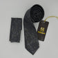 Cravate Pochette CVP221 - Gris Motif CRAVATE POCHETTE MOUBARAK SHOP
